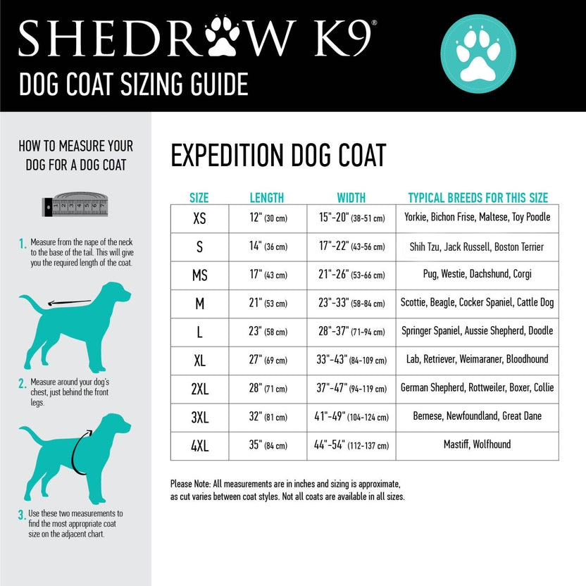 DOG COAT SHEDROW KP EXPEDITION 2XL