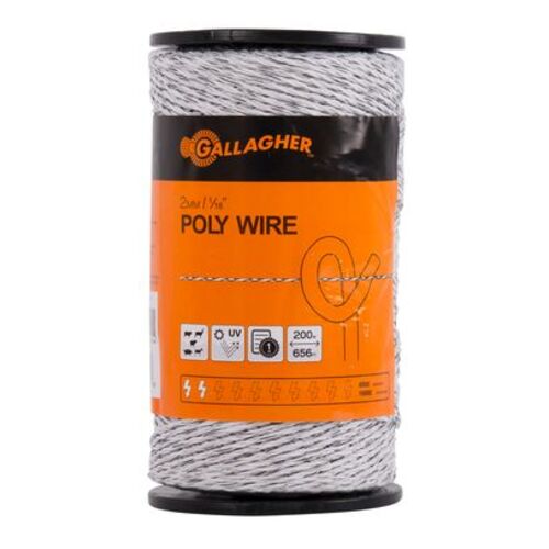 WIRE POLY WHT 6SS 200M