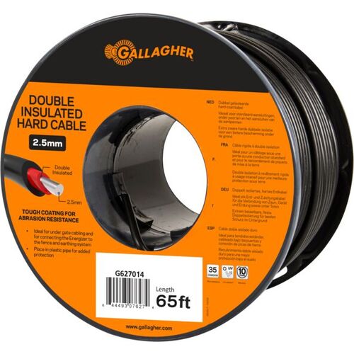 CABLE L/OUT 2.5MM 20M HARD BLK USA